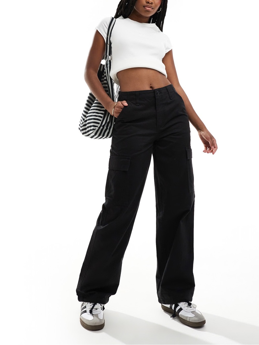 Levi's Black Wide-Leg Cargo Pants